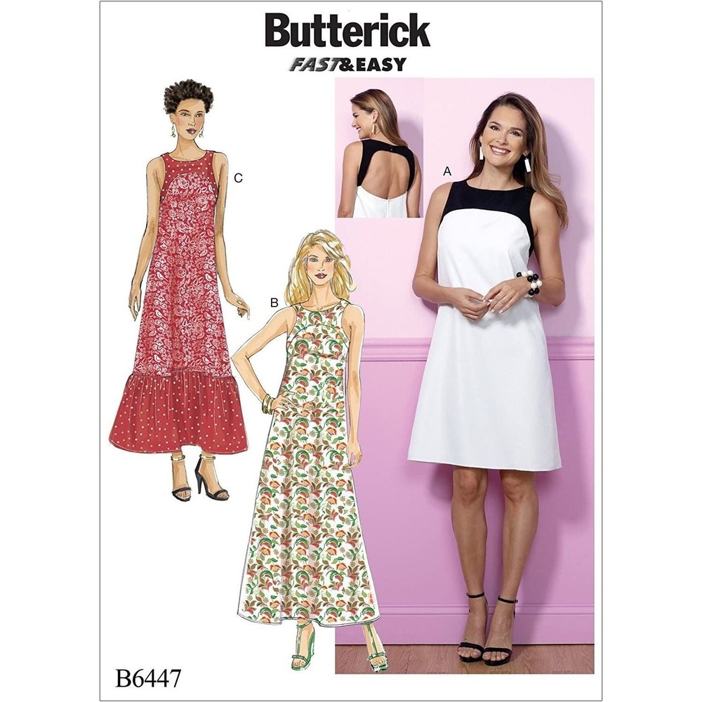 Butterick Sewing Pattern 6447 Misses Dress Size‎ 6-14